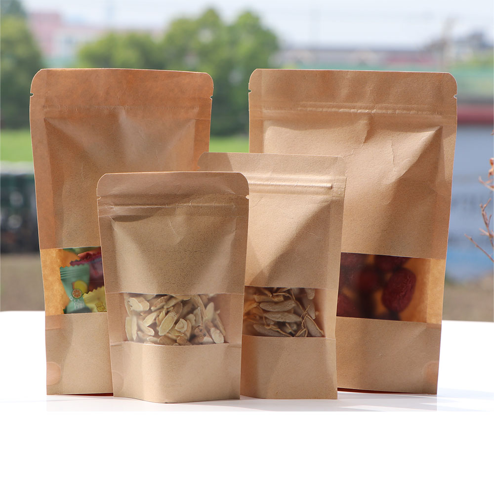 Food Day Snacks - Bolsas de papel Kraft con cierre