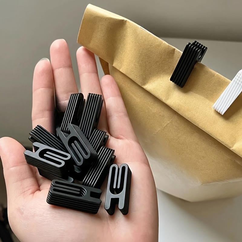 Food Snacks That Are Black - Paquete de 10 clips negros para