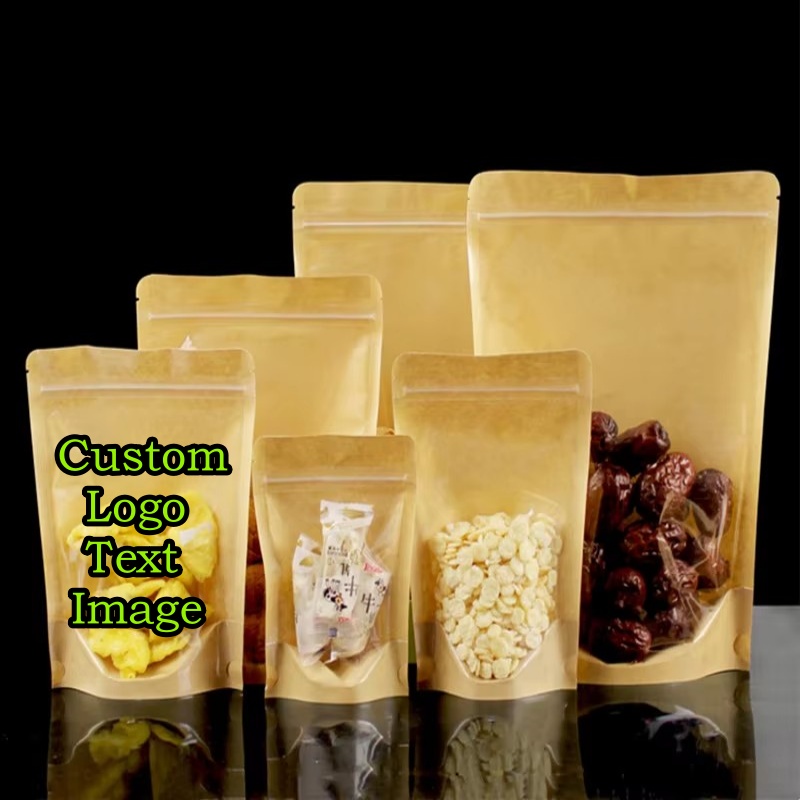 Food Like Snacks - 100 Bolsas de Papel Kraft Transparente