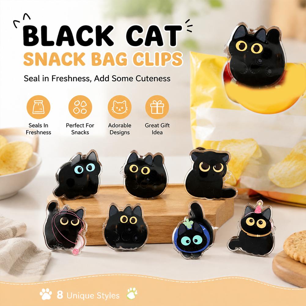 Clips de Sellado Acrílicos con - Food Snacks That Are Black reseña y precio