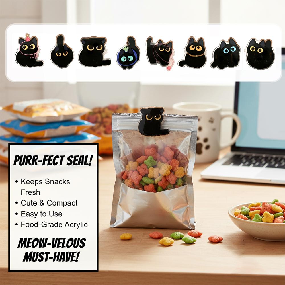 Clips de Sellado Acrílicos con - Food Snacks That Are Black reseña y precio