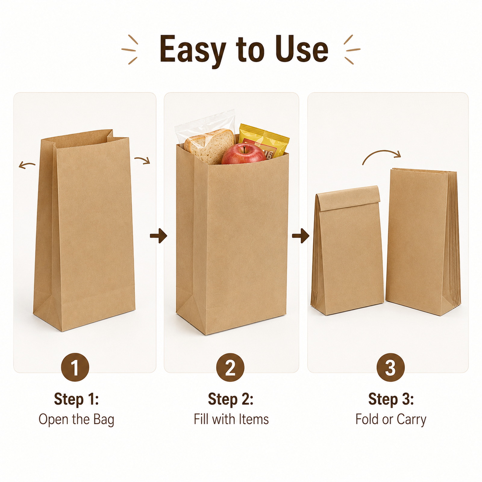 Bolsas de Papel Kraft Marrón R - Food Day Snacks reseña y precio