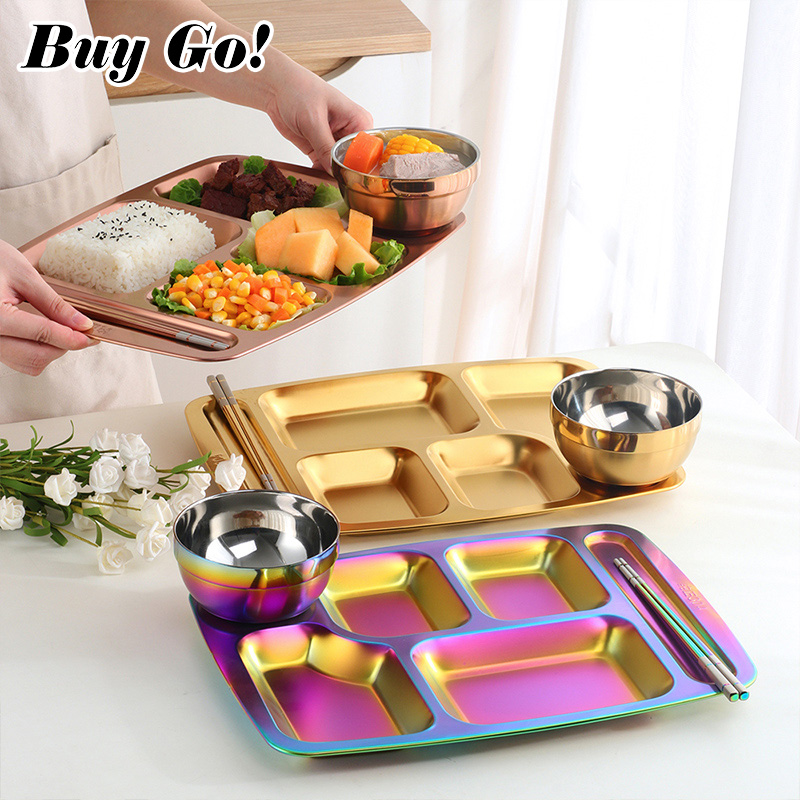 Bandeja dividida de acero inox - Food Snacks To Buy reseña y precio
