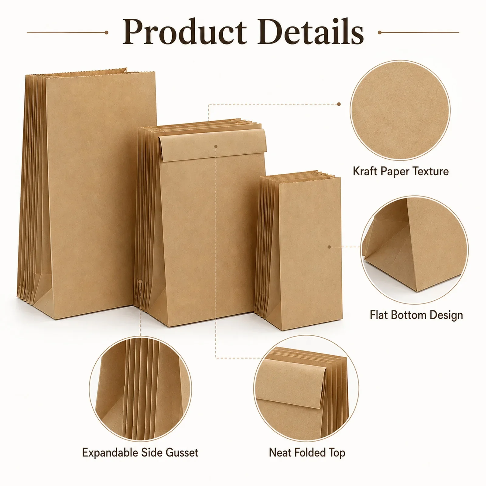 10-30 Bolsas Pequeñas de Papel - Food Day Snacks reseña y precio
